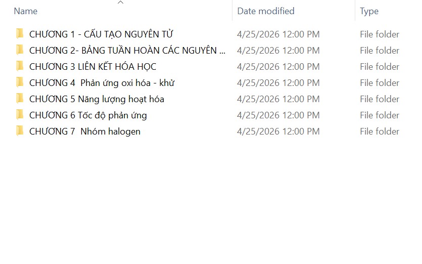 BỘ TÀI LIỆU CHUYÊN ĐỀ BỒI DƯỠNG ÔN HÈ, DẠY THÊM HÓA HỌC LỚP 10 CẢ NĂM - SÁCH kntt 2026